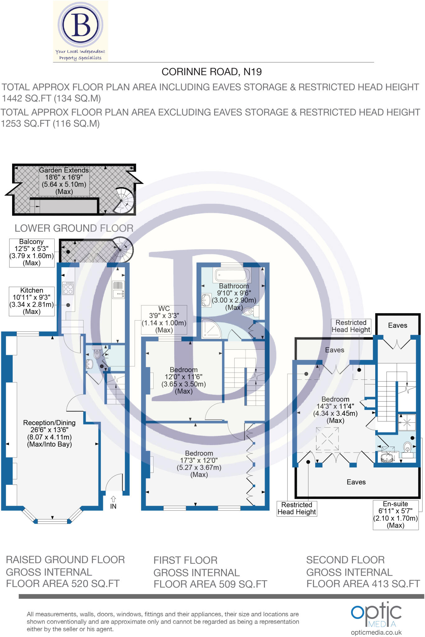 Corinne Road, London floorplan