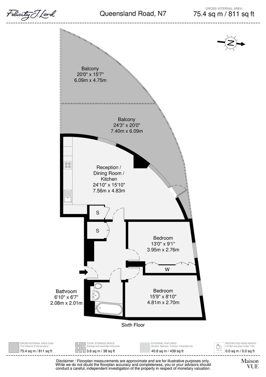 Queensland Road, London N7 floorplan