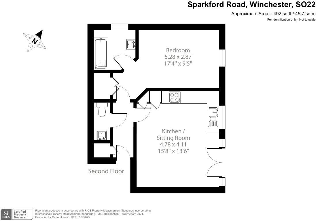 Flat 12 Orchard House, Sparkford Road, Winchester, Hampshire, SO22 4NW floorplan