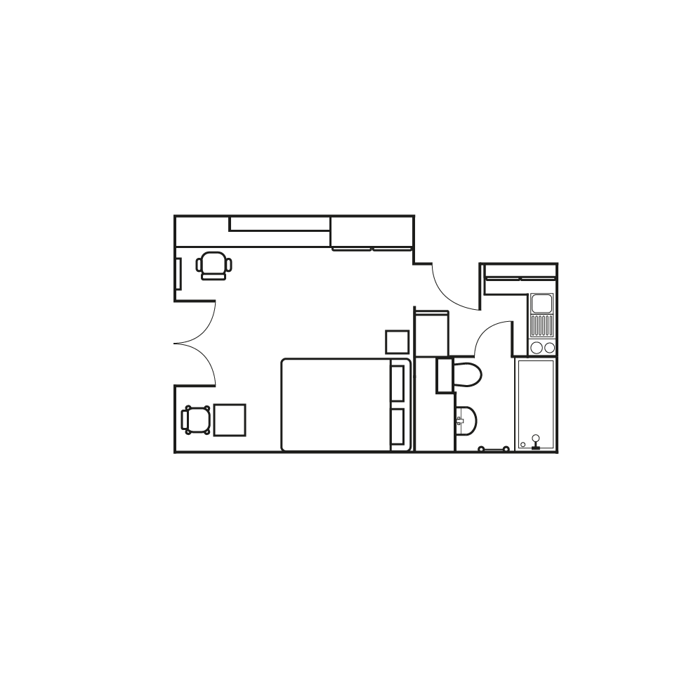 Newly Refurbished Student Studios, bookings taken on selected studios for 2027/28 floorplan