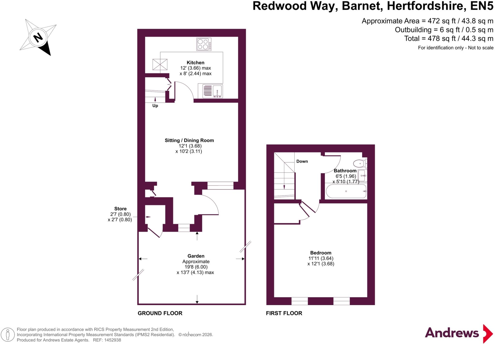 Redwood Way, Barnet, Hertfordshire, EN5 floorplan