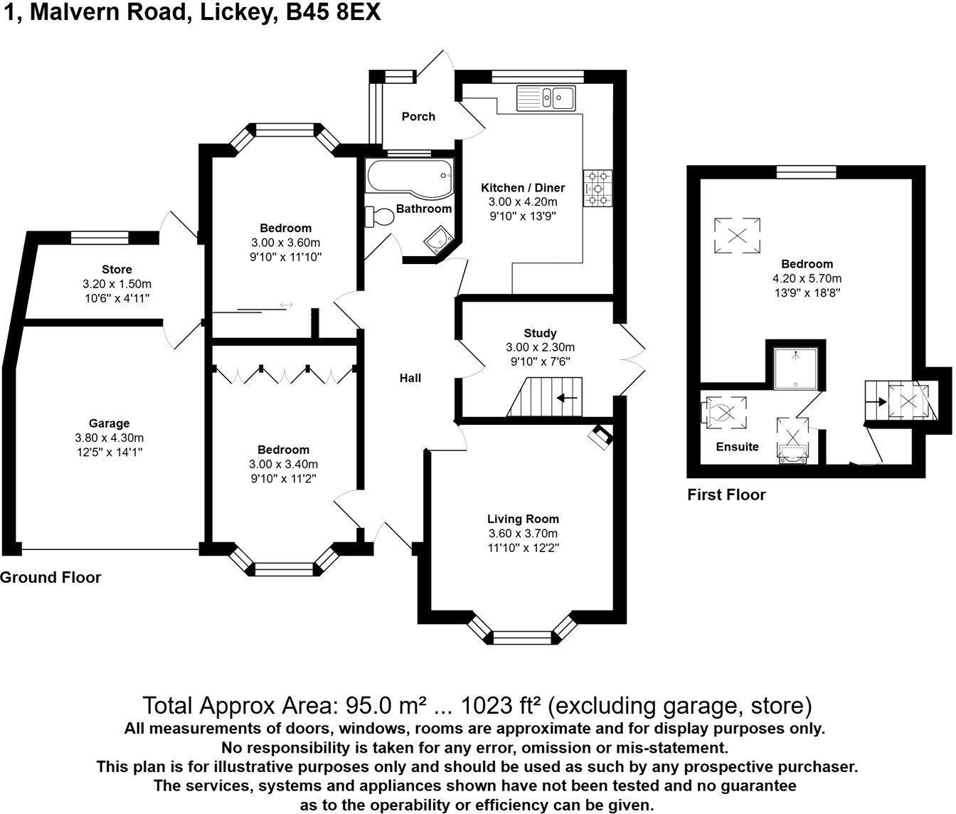 Malvern Road, Lickey, Birmingham, Worcestershire, B45 floorplan