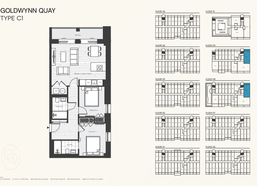 Goldwynn Quay, Selsdon Way, Tower Hamlets, London floorplan