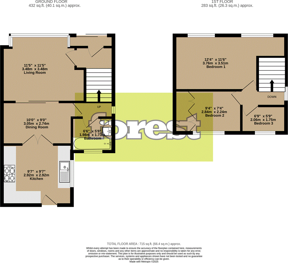 Gladstone Avenue, Feltham, Middlesex, TW14 floorplan