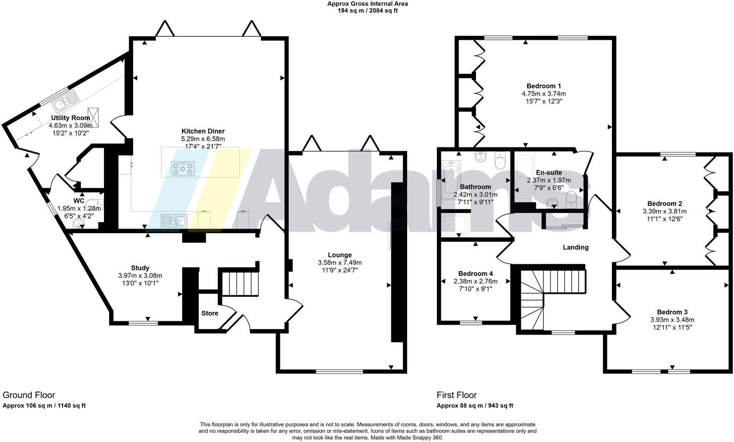Windmill Lane, Appleton floorplan