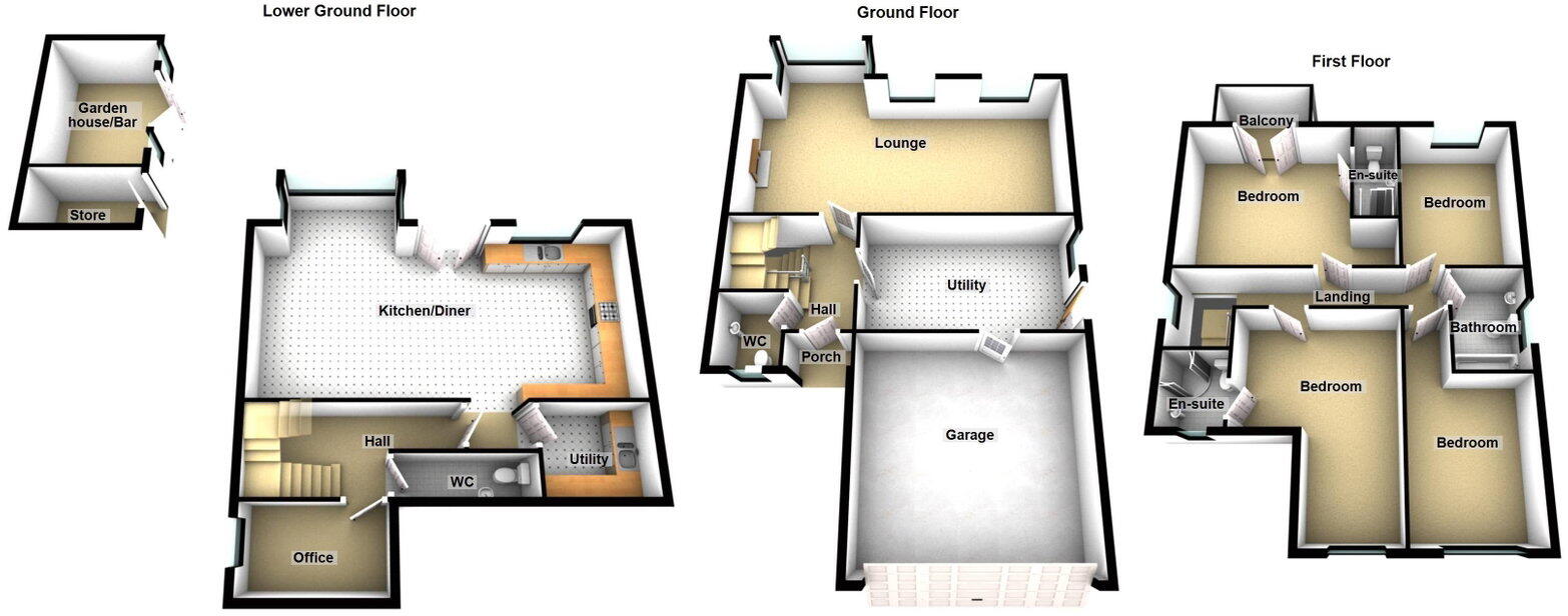 Carr Lea, Lydgate, Saddleworth floorplan
