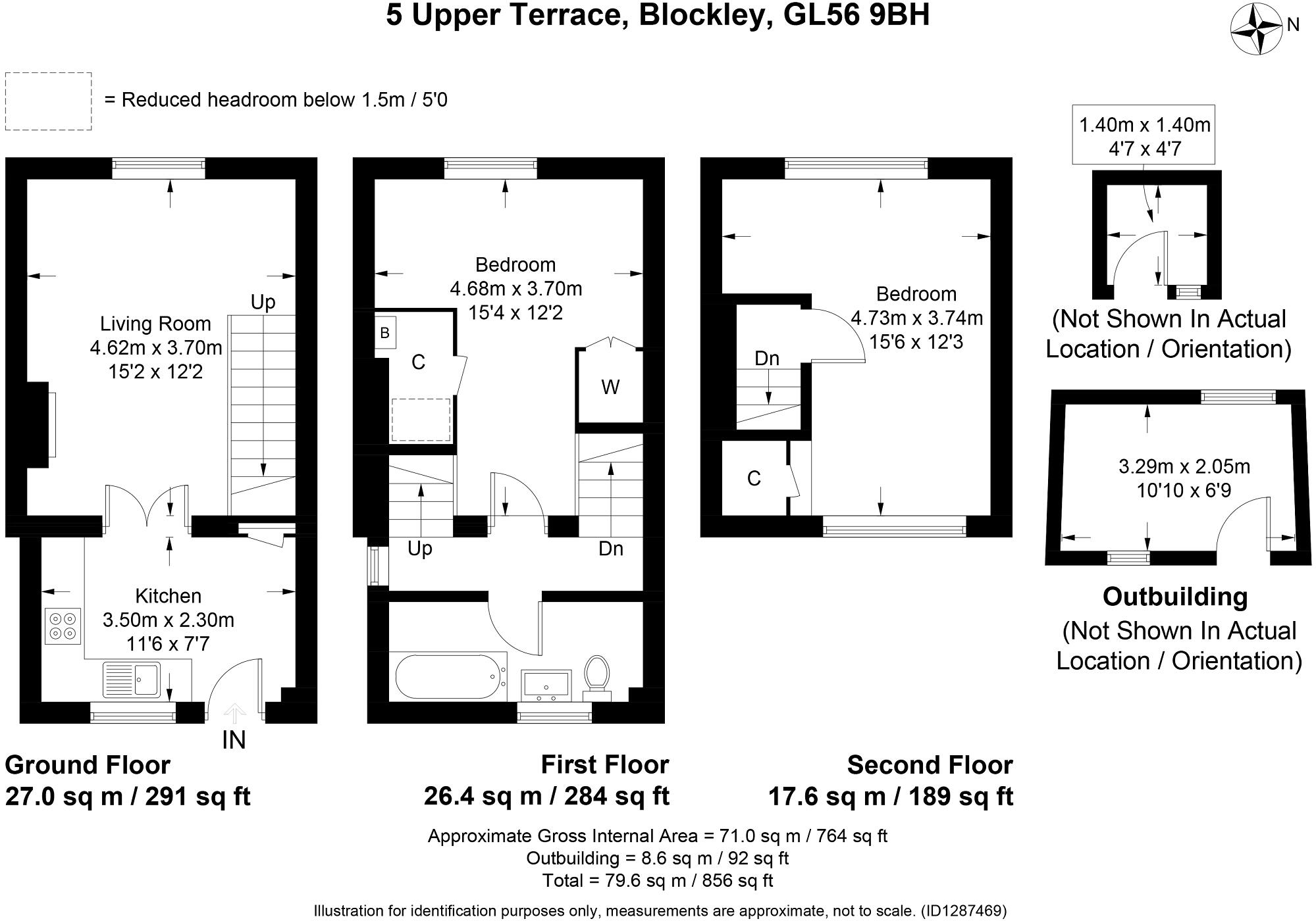 Upper Terrace, Greenway Road, Blockley, Moreton-in-Marsh, Gloucestershire. GL56 9BH floorplan