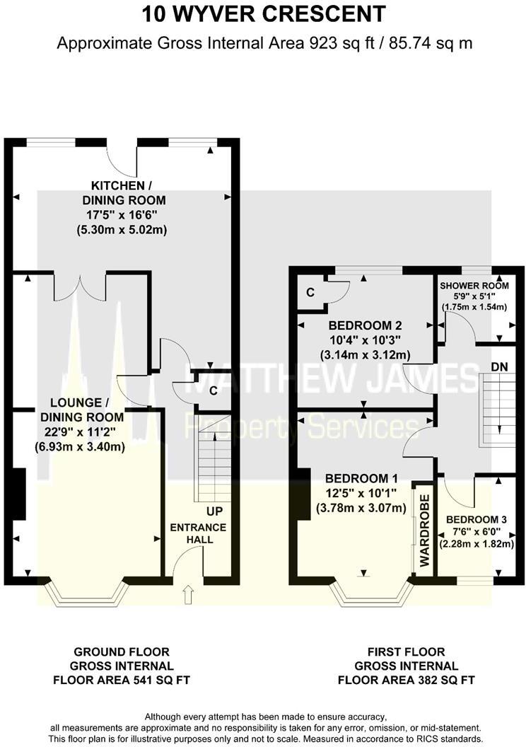 Wyver Crescent, Copeswood, Coventry *Extended* floorplan