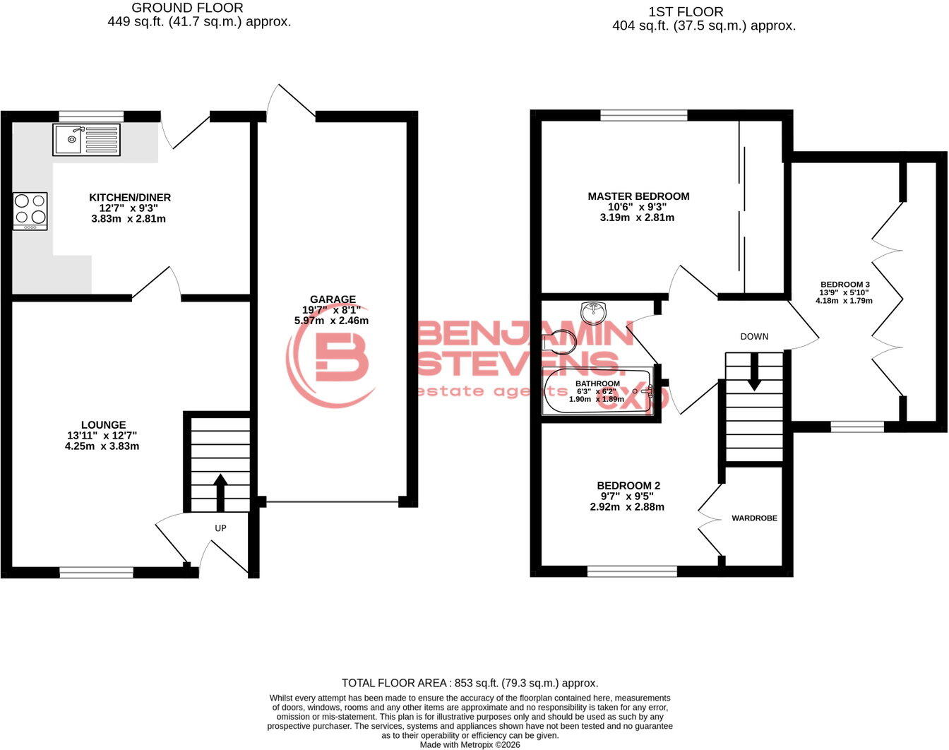 Oransay Close, Great Billing, Northampton, NN3 9HF floorplan