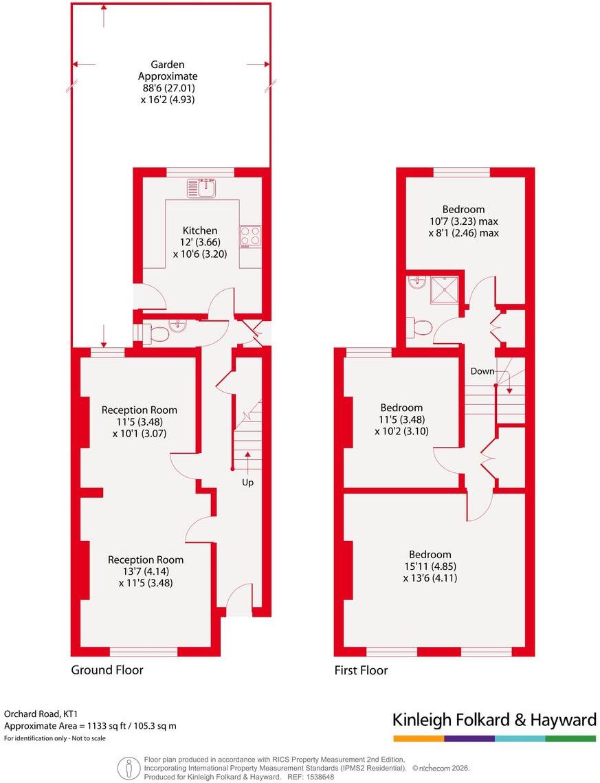 Orchard Road, Kingston upon Thames, KT1 floorplan