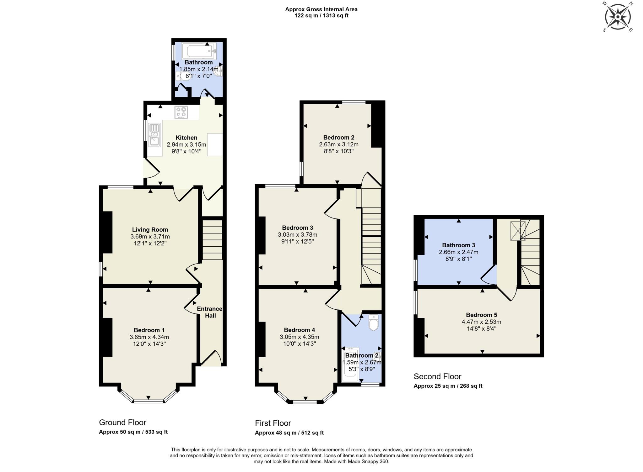 Queens Road, Beeston, NG9 2BD floorplan