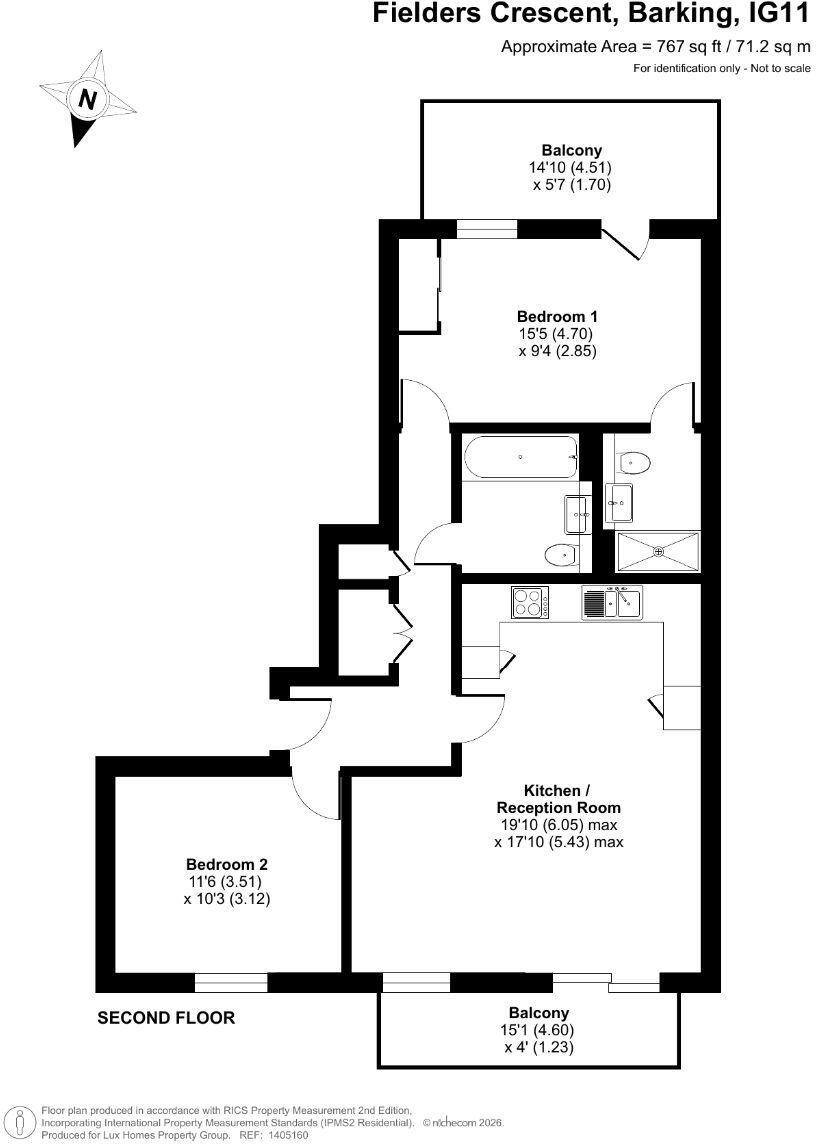  Lottage Mansions, Barking floorplan