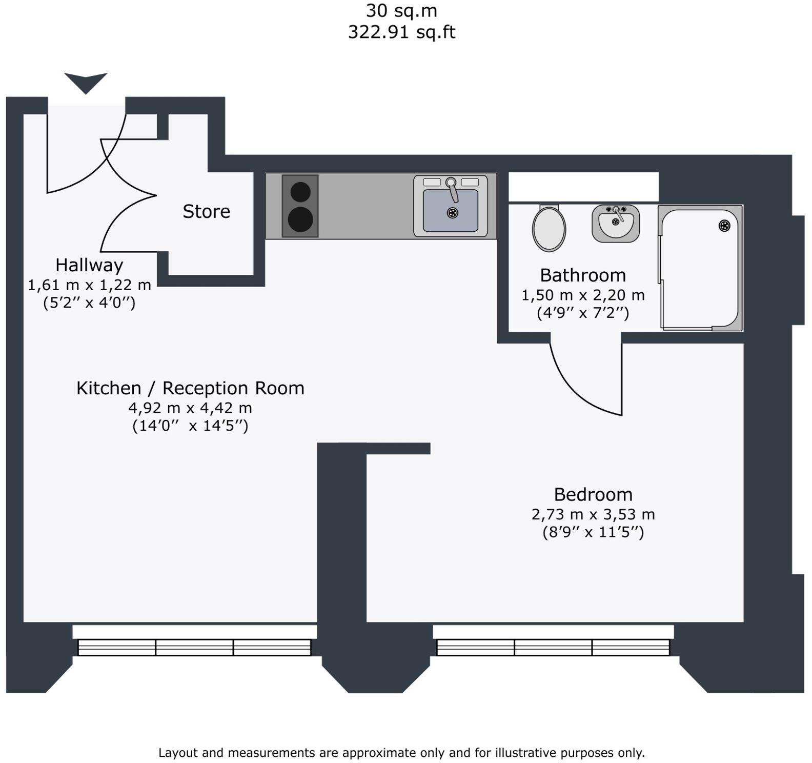 George West House 2-3 Clapham Common North Side floorplan