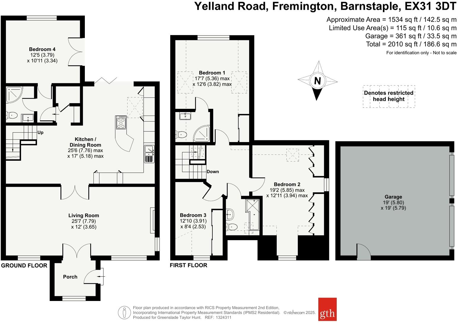 Yelland Road, Fremington, Barnstaple, Devon, EX31 floorplan