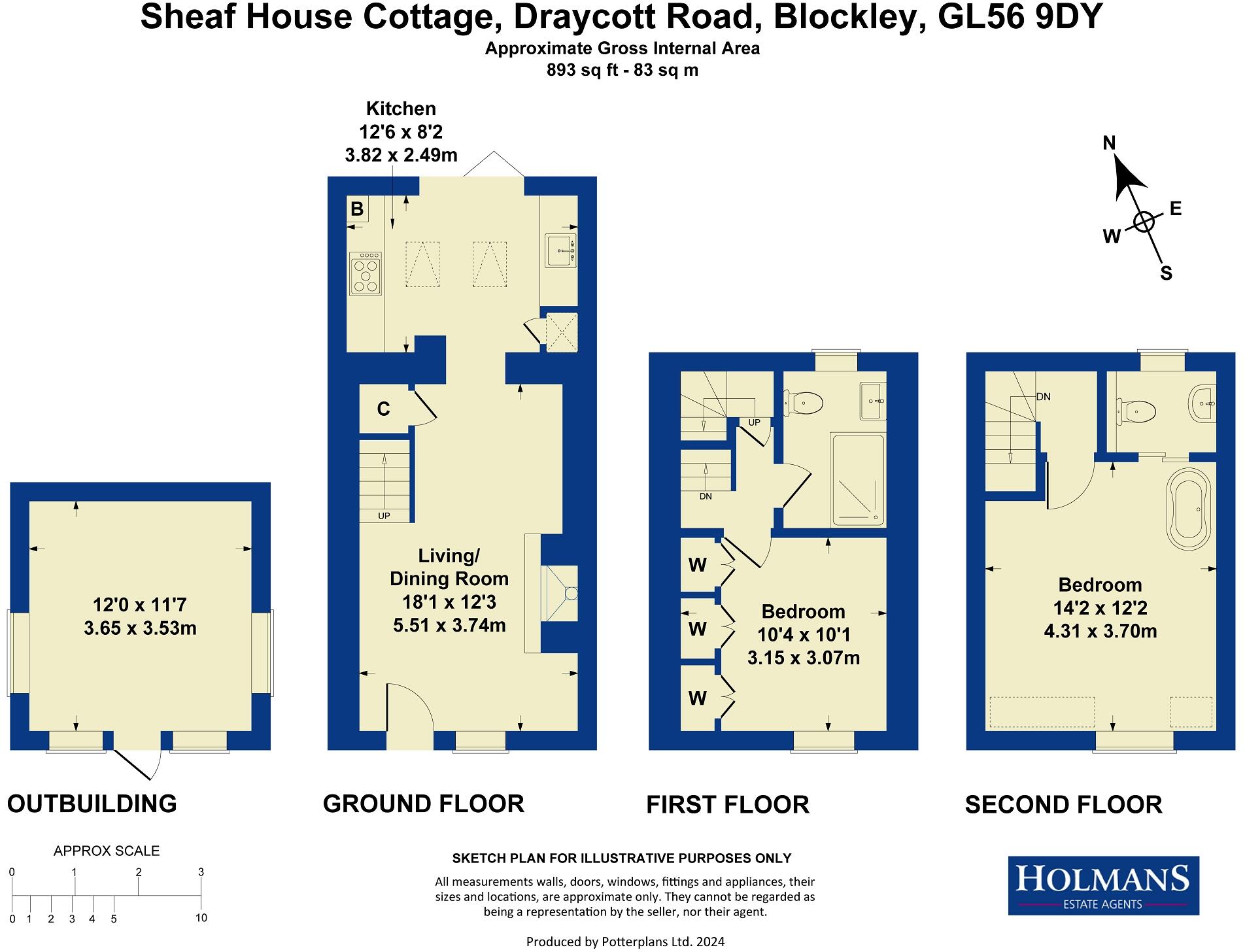 Draycott Road, Blockley, Moreton-in-Marsh, Gloucestershire. GL56 9DY floorplan