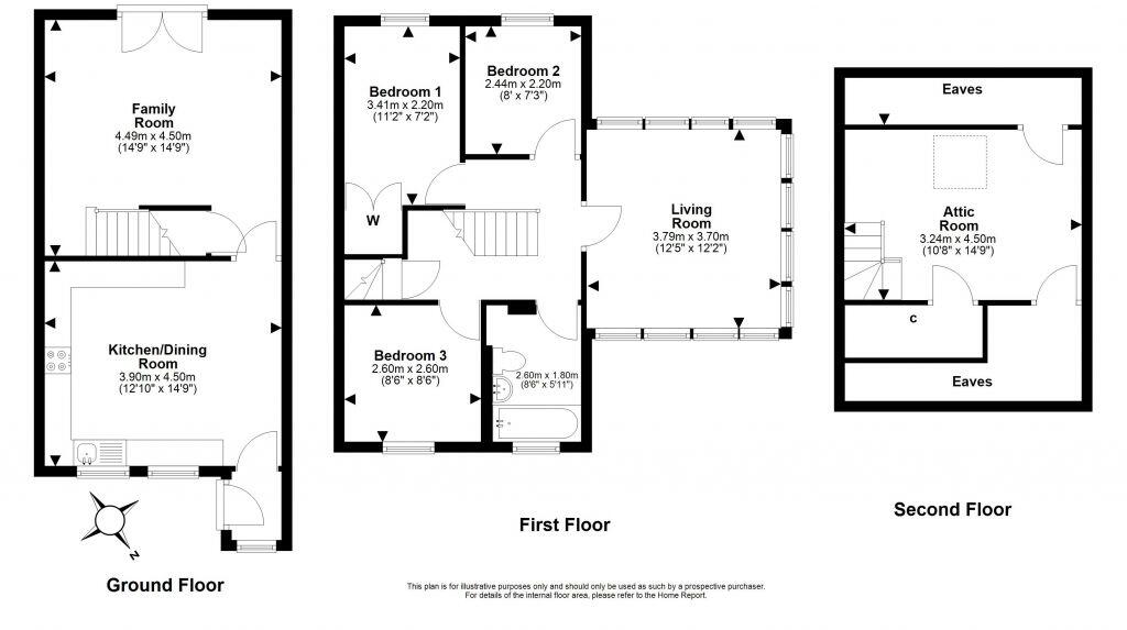 19 Lydgait Gardens, Haddington, EH41 3DB floorplan