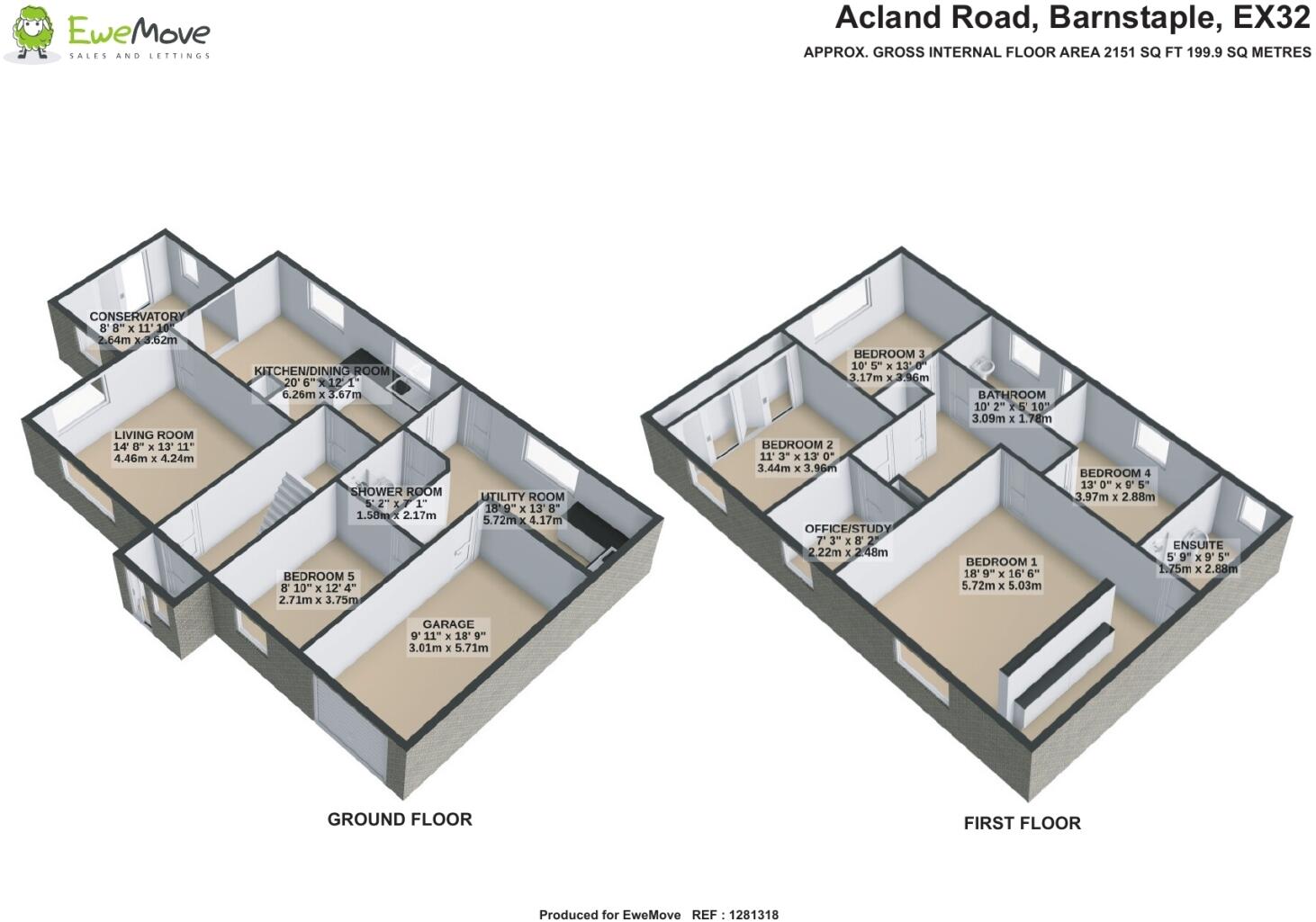 Landkey , Barnstaple, Devon, EX32 floorplan