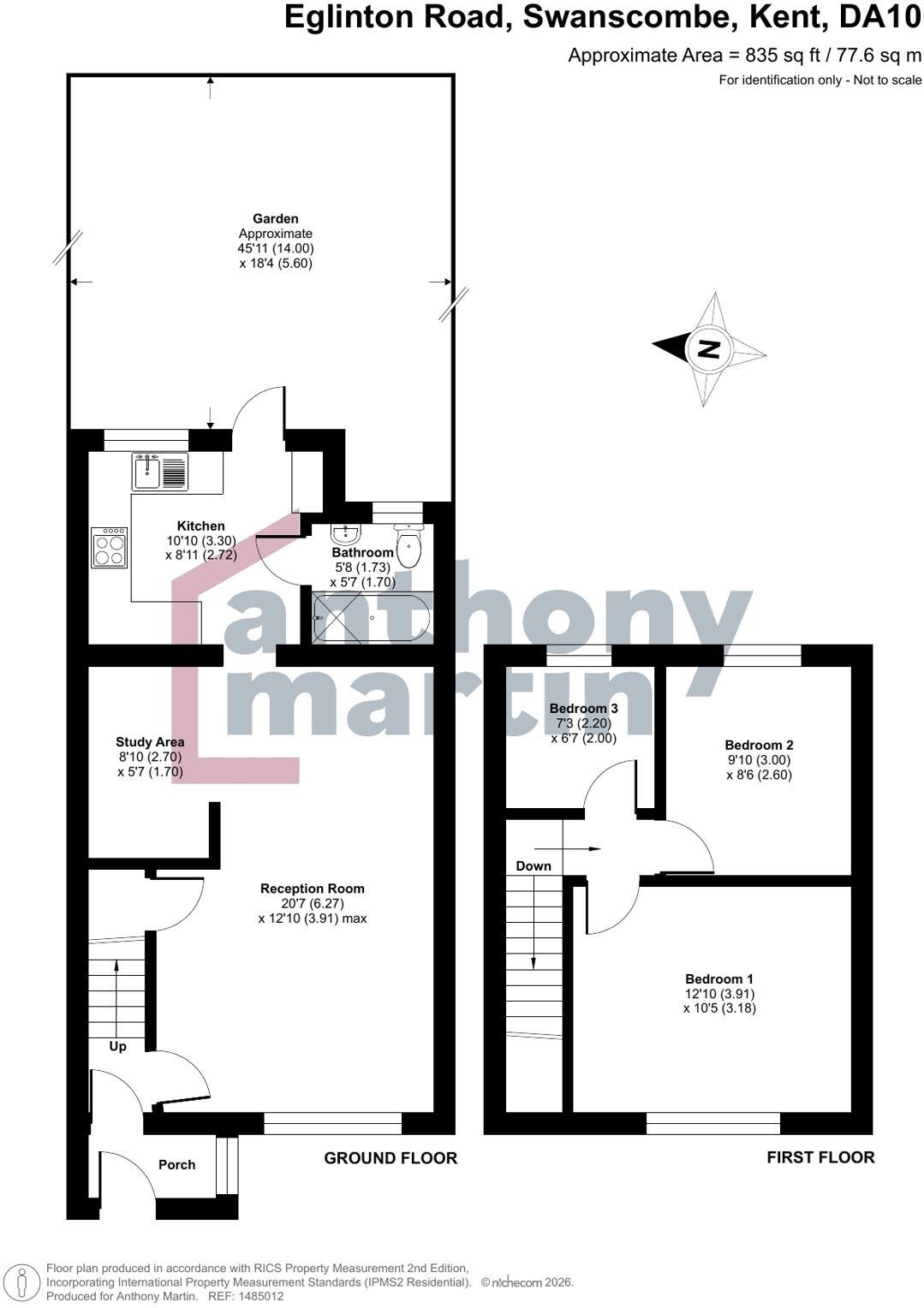 Eglinton Road, Swanscombe, Kent, DA10 floorplan