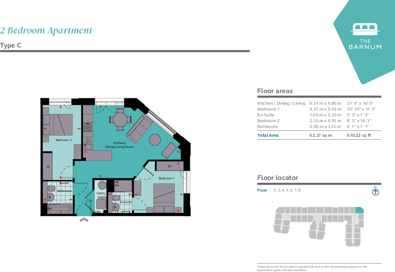 The Barnum, Nottingham Nottingham NG2 floorplan