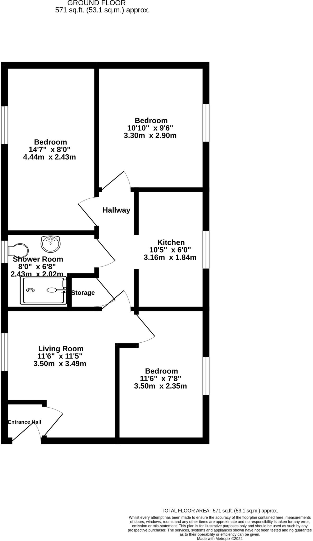 Paxton, Stoke Park, BS16 floorplan