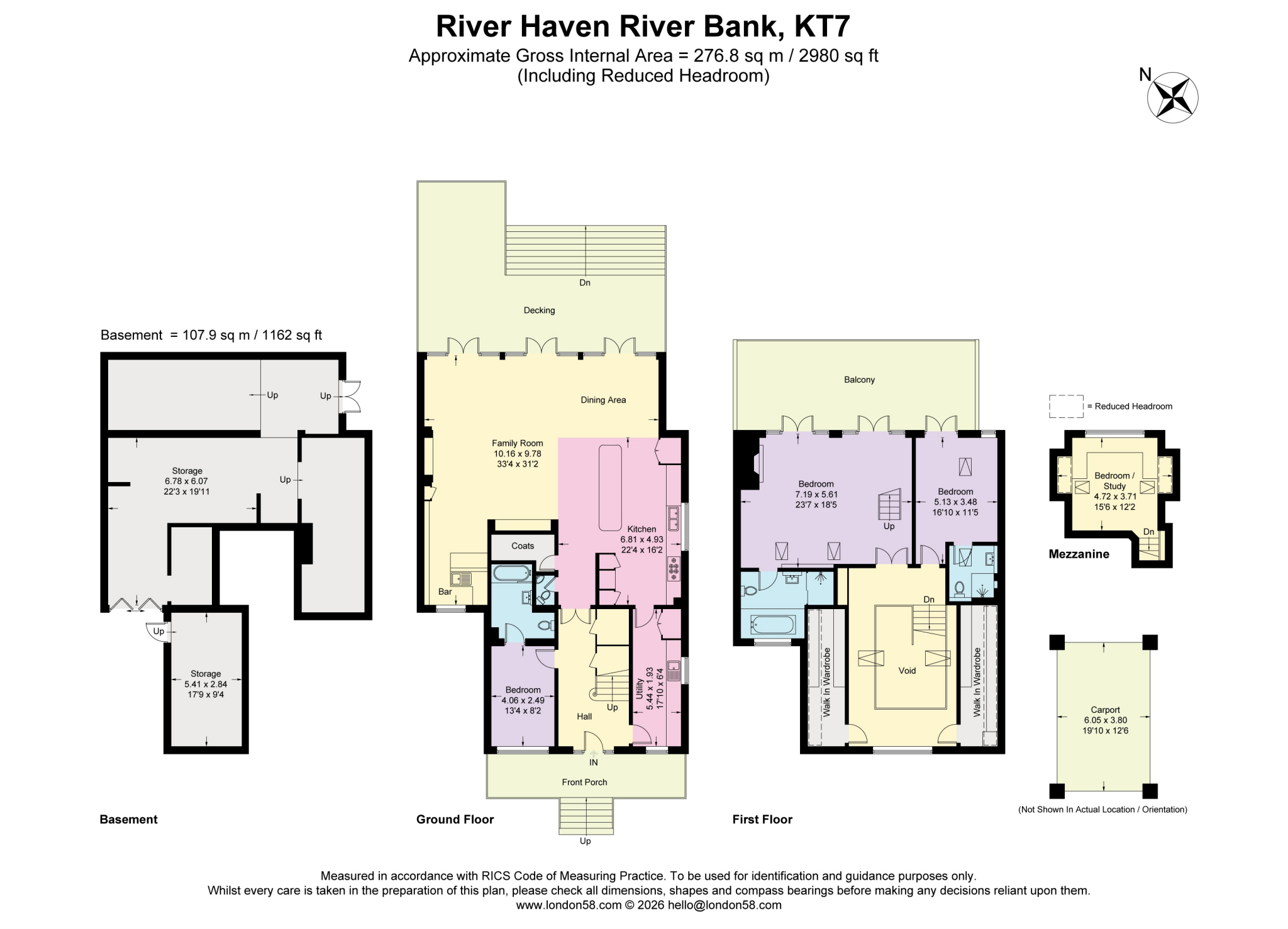 River Bank, Thames Ditton, Surrey KT7. floorplan