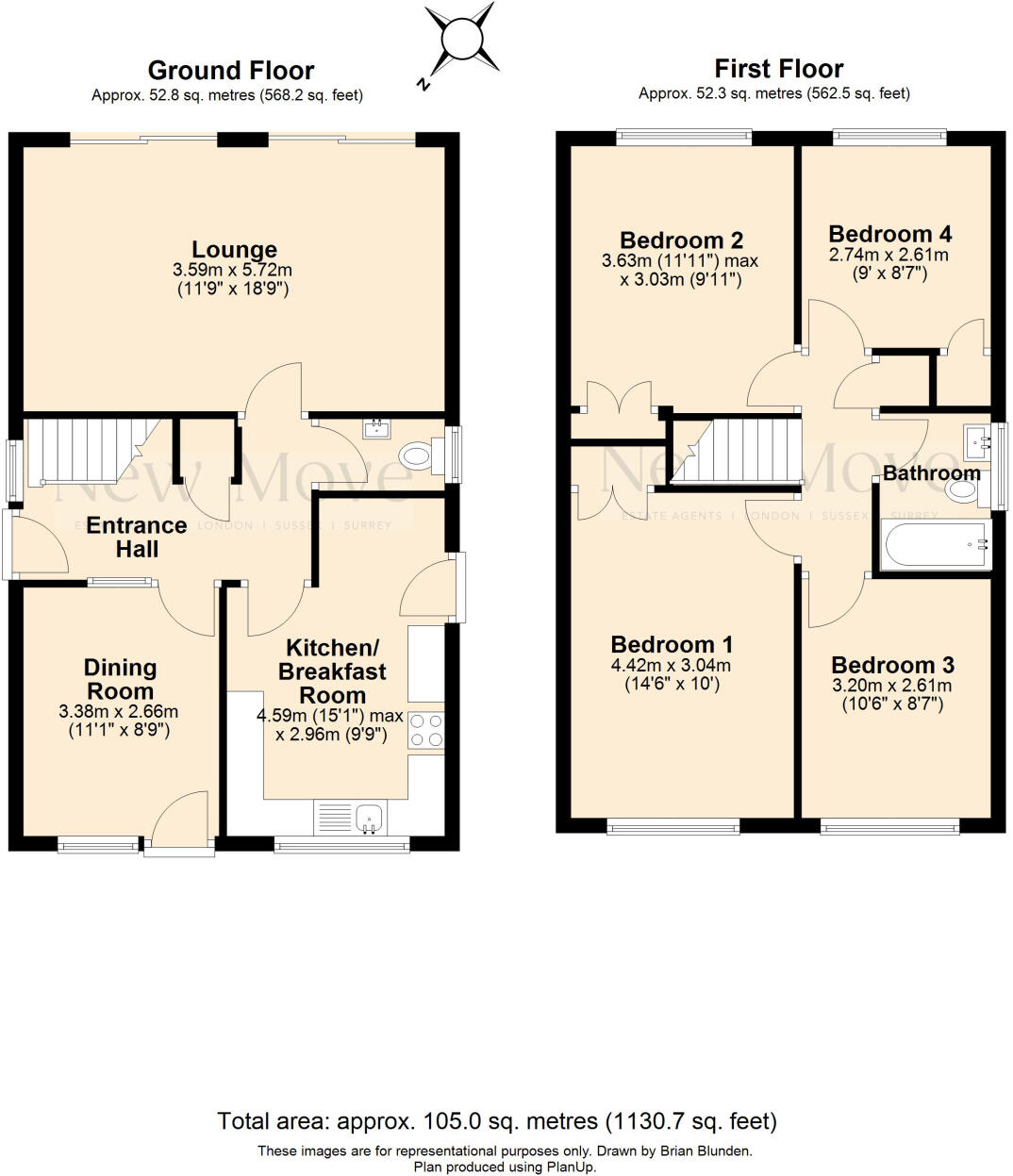Lingfield Drive | Pound Hill | Crawley | RH10 | New Move Estate Agency floorplan
