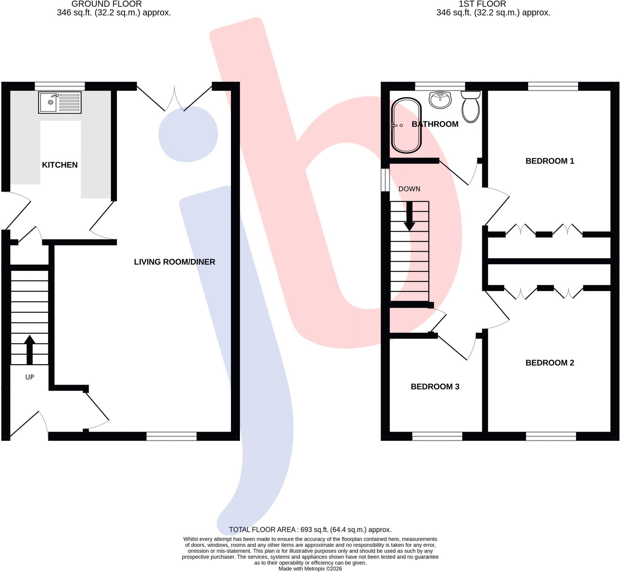 Broome Close, Balderton floorplan