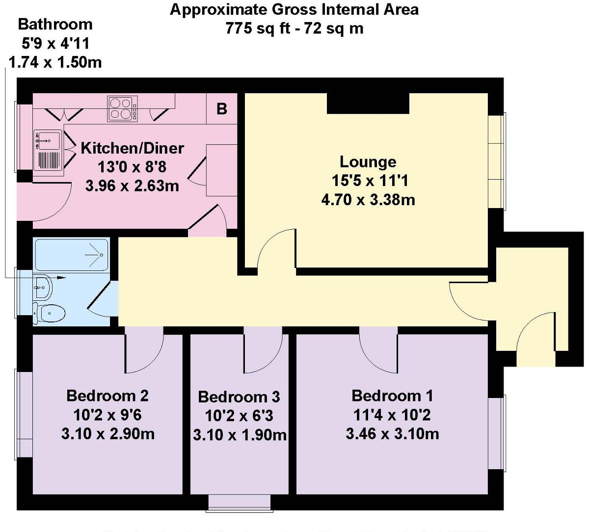 Shepherds Close, Greenmount, Bury, BL8 4BL floorplan