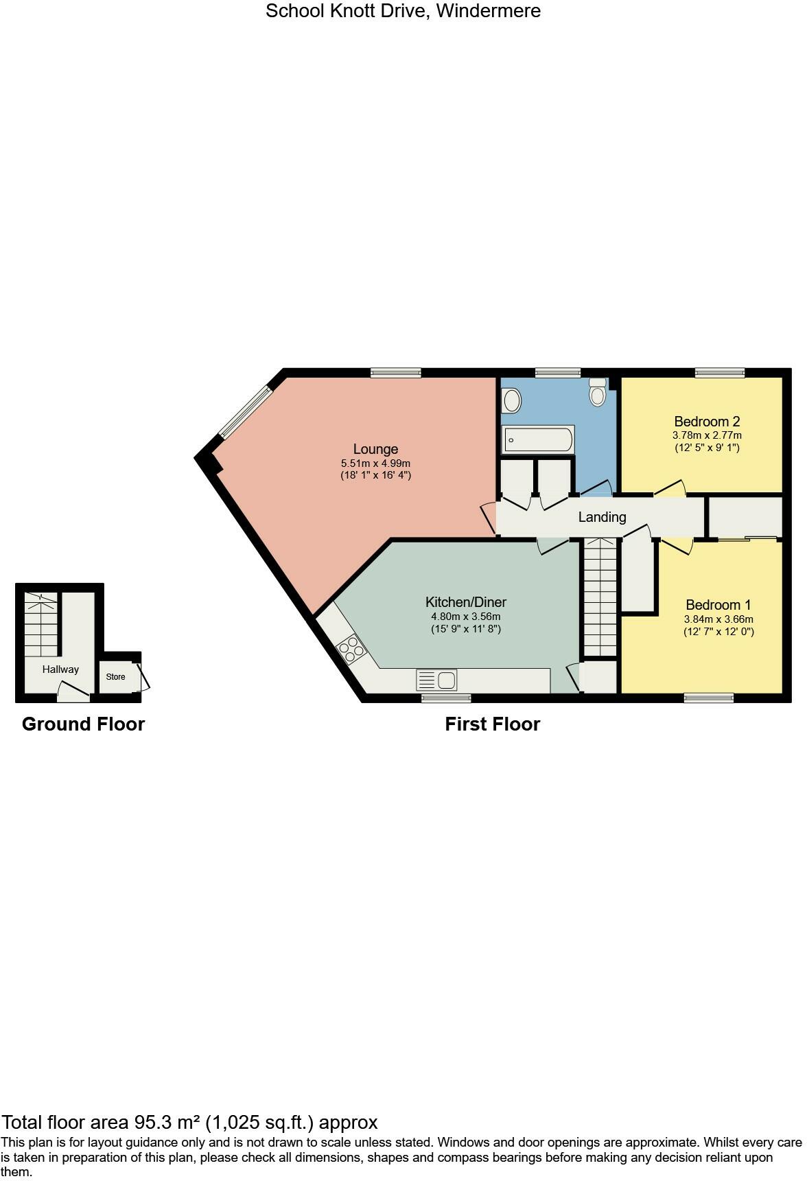 11 School Knott Drive, Windermere, Cumbria LA23 2DY floorplan
