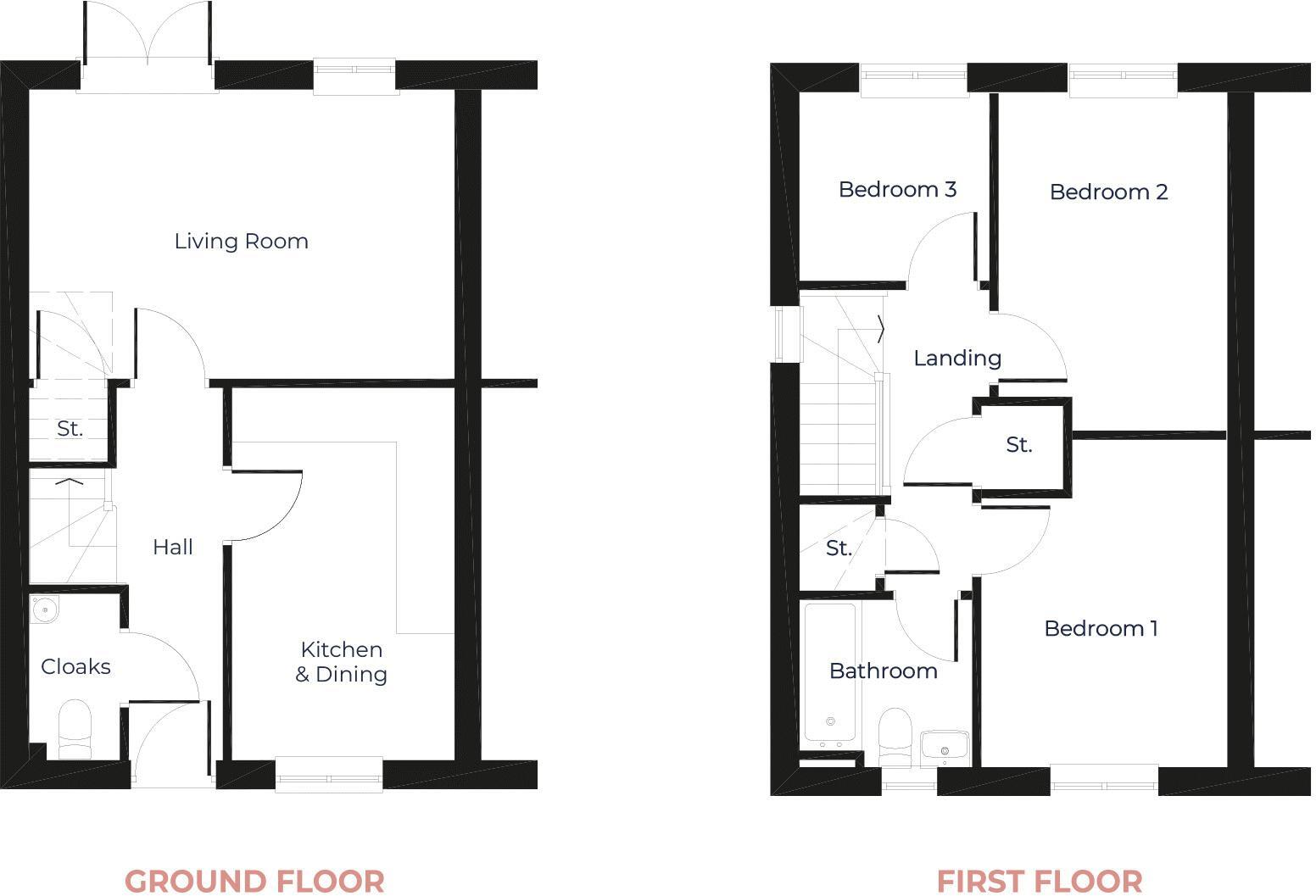 Plot 113 Guinevere Park, Oswestry floorplan