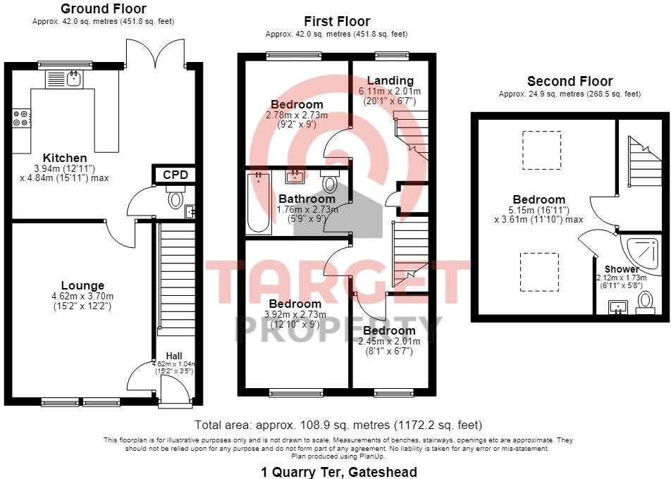 Quarry Terrace, Blaydon Central, Blaydon, Gateshead floorplan