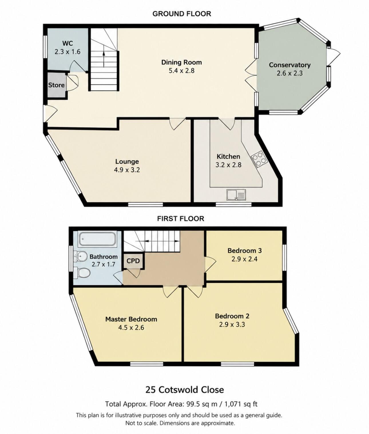 25 Cotswold close , Washington , NE38 0PF floorplan