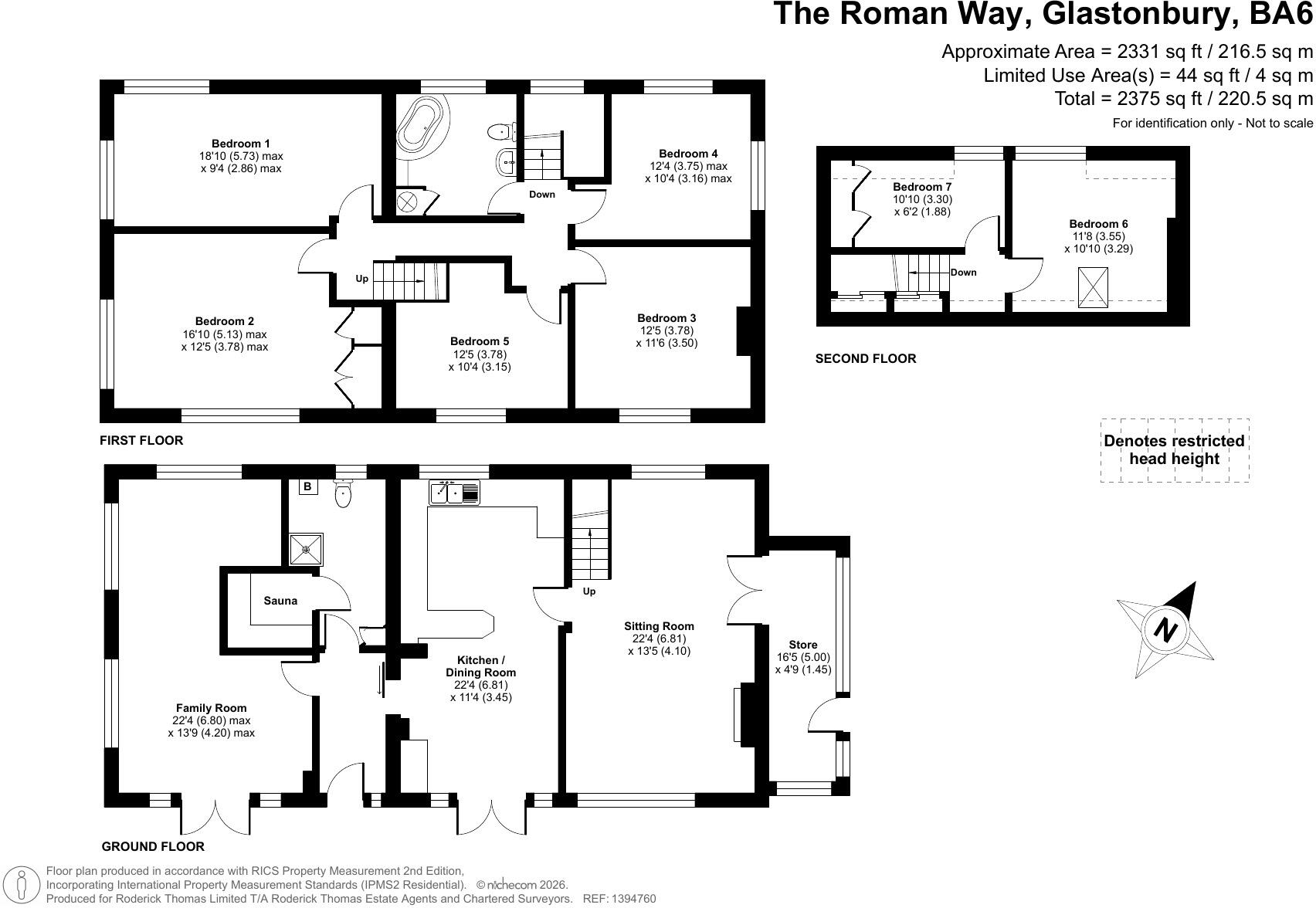 54, The Roman Way, Glastonbury floorplan