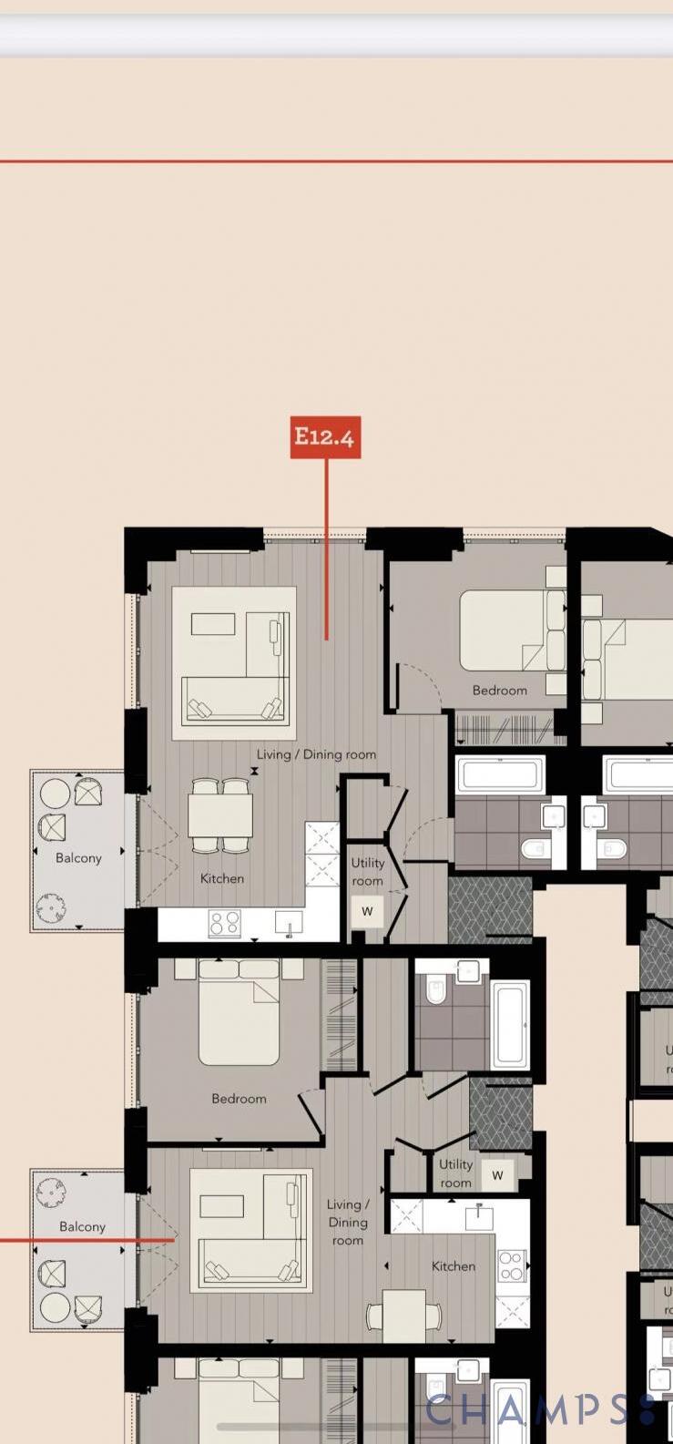 Exchange Gardens, Vauxhall SW8 floorplan