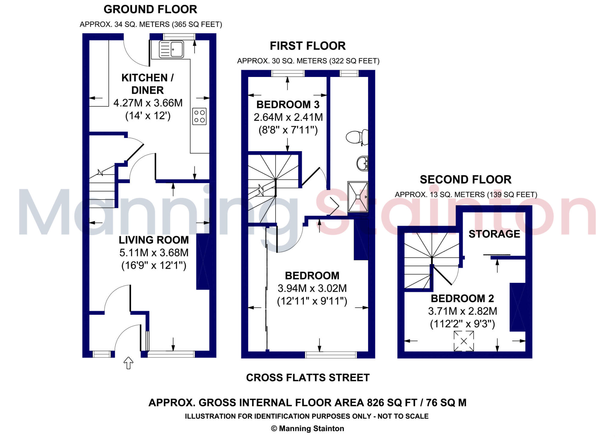 Cross Flatts Street, Leeds, West Yorkshire floorplan