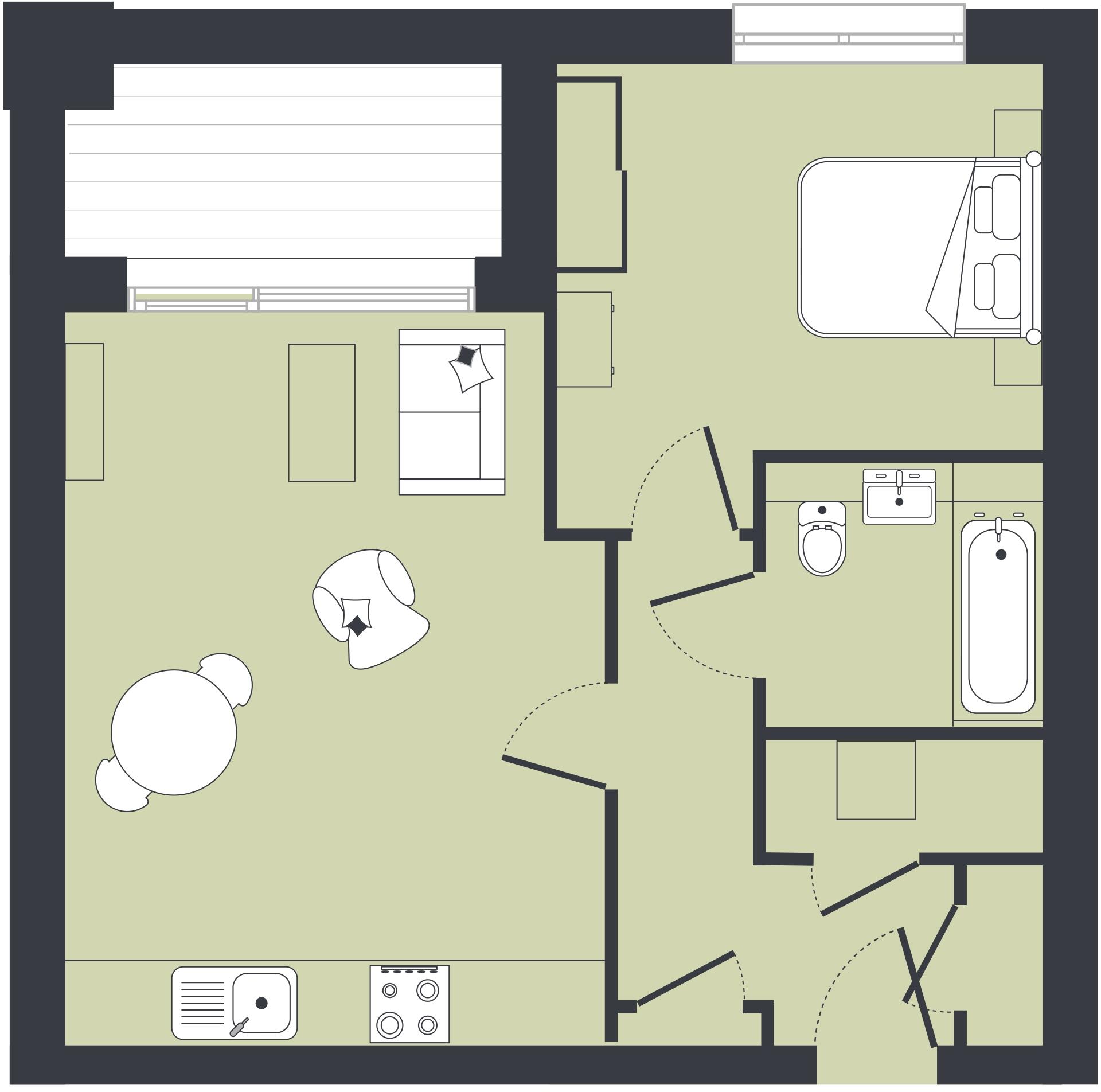 1 bed, 3rd floor, Capercaillie Court, in Elements floorplan