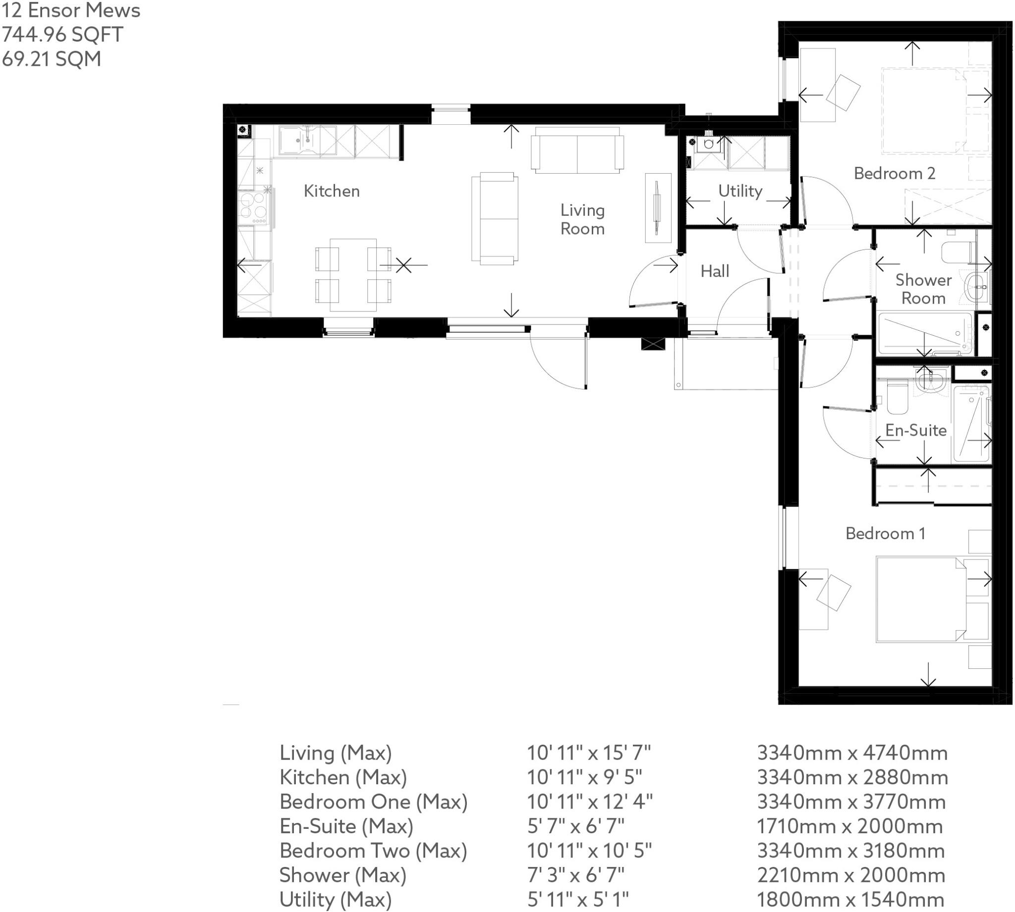 The Old Market Gardens,
Wimborne,
Dorset,
BH21 1WU floorplan