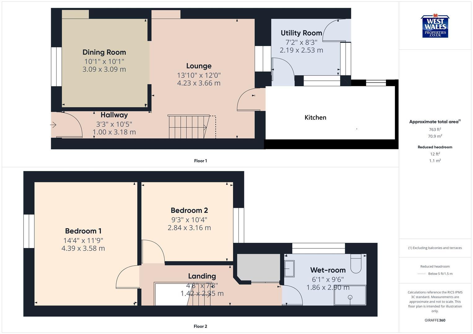 Hall Street, Upper Brynamman, Ammanford floorplan