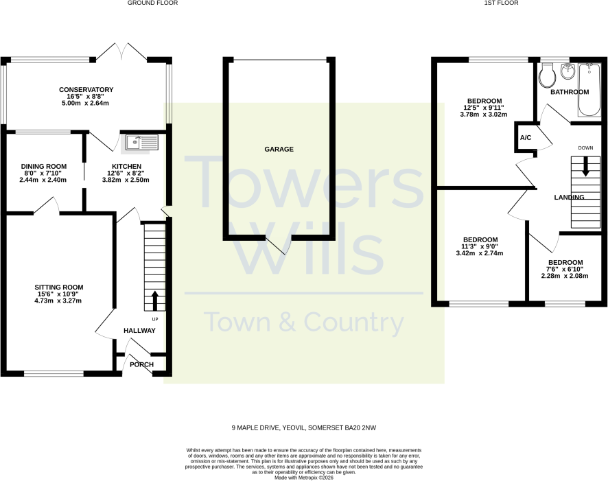 Maple Drive, Yeovil, Somerset, BA20 floorplan
