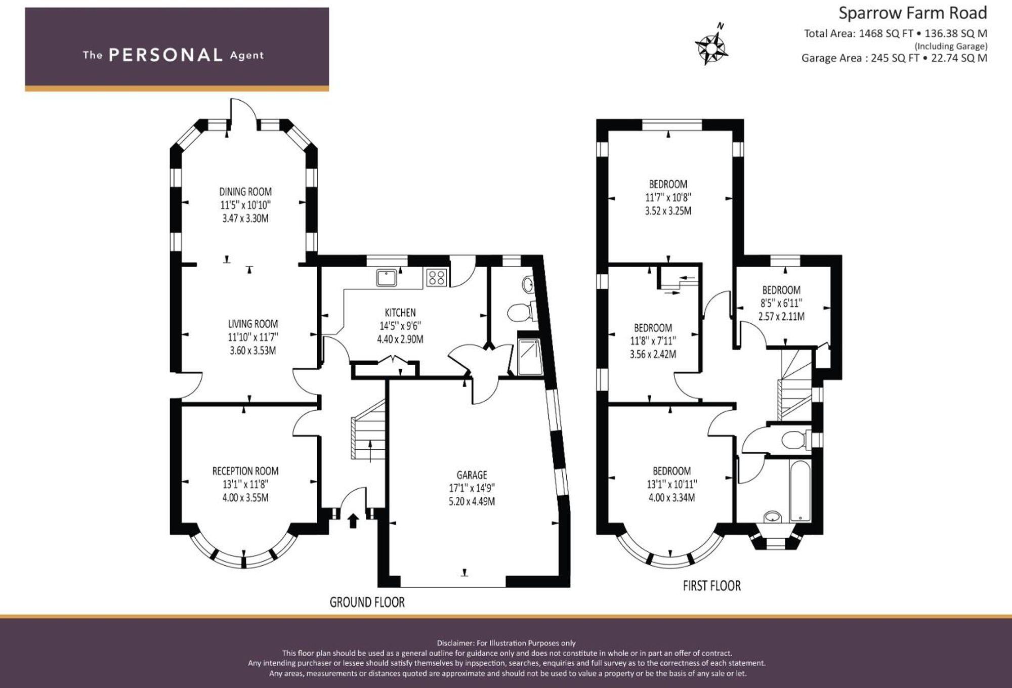 Sparrow Farm Road, Epsom, KT17 floorplan