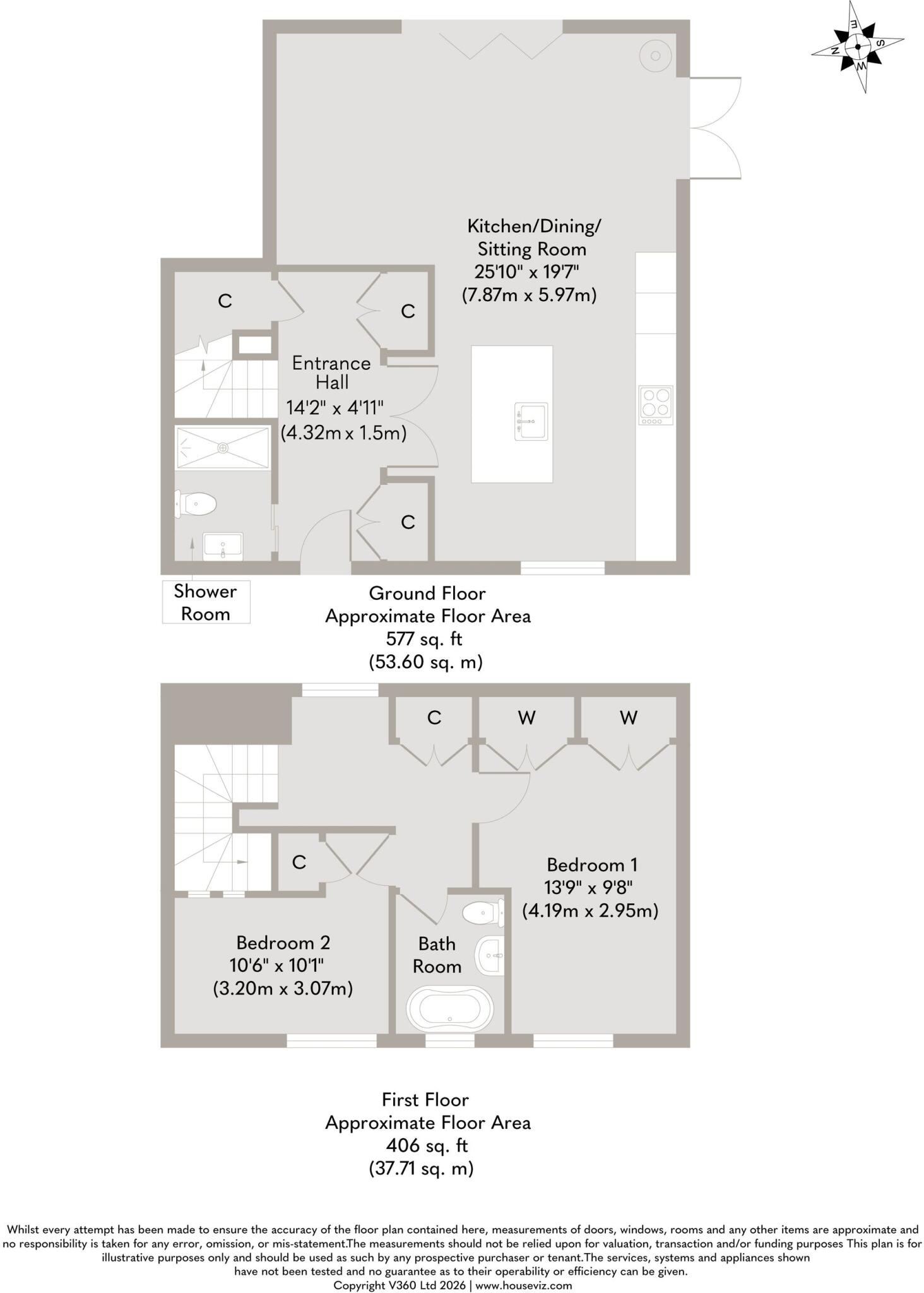 Impeccable Brick and Flint Mews Home in Docking floorplan