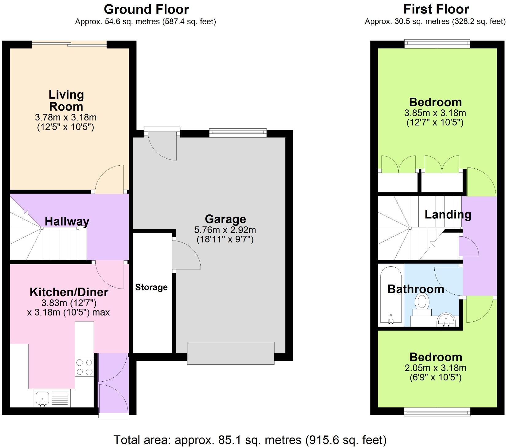 Mount Pleasant Drive, Telford, Shropshire, TF3 1QN floorplan