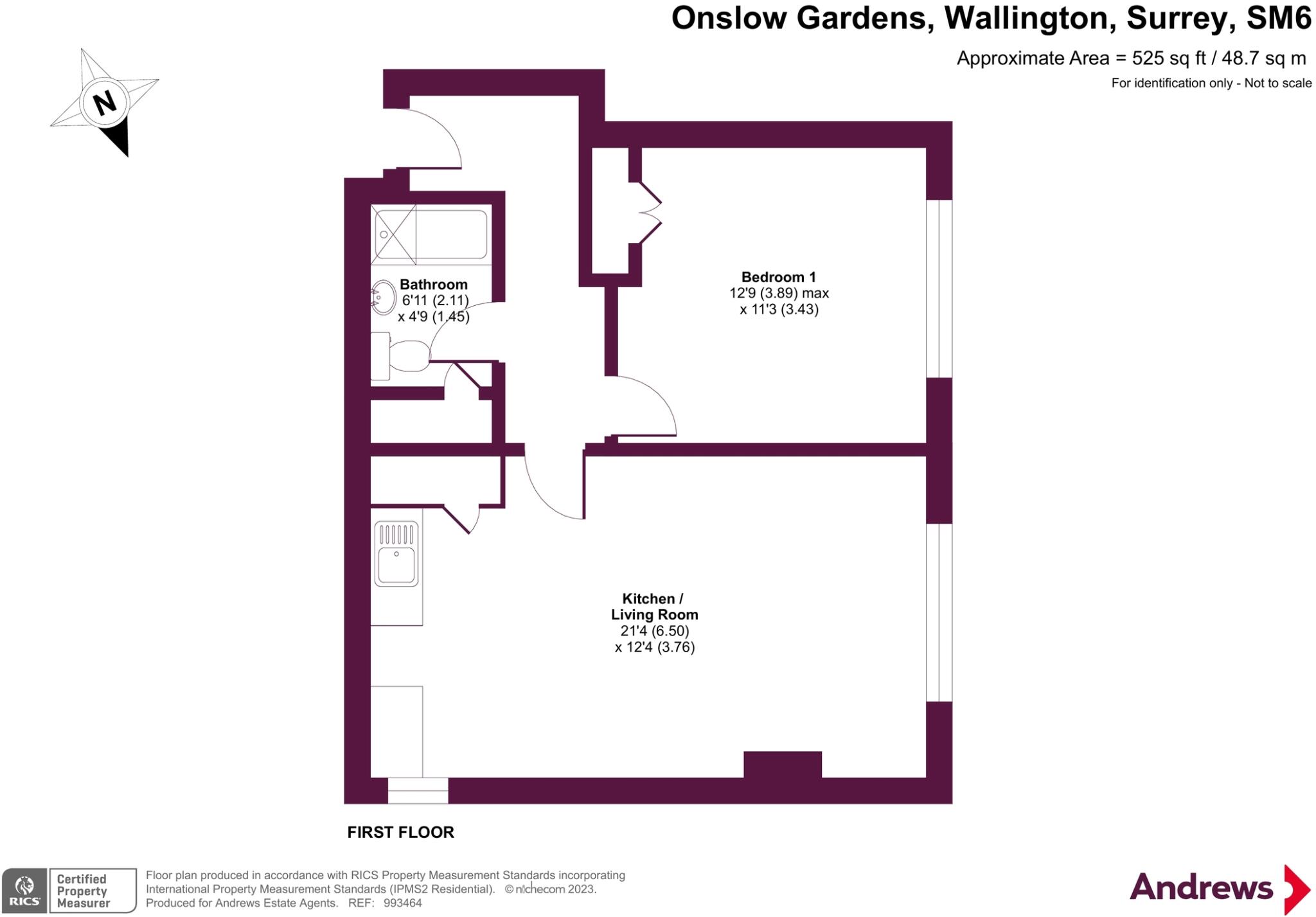 26 Onslow Gardens, Wallington, Surrey, SM6 floorplan