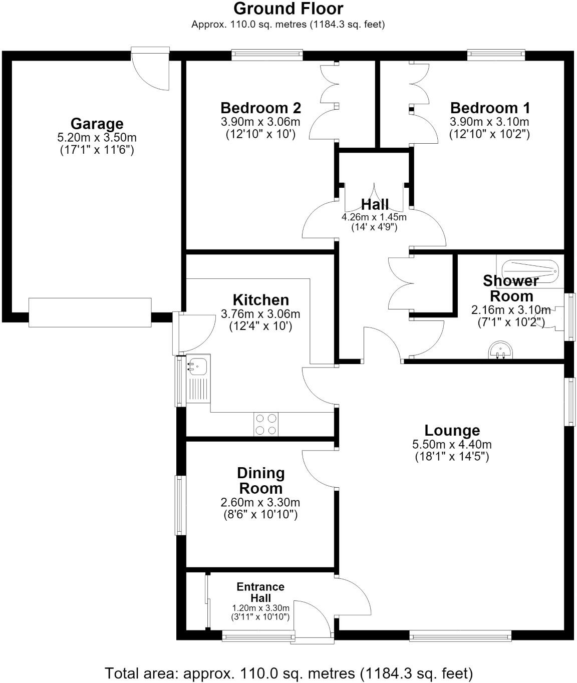 Park Lea, Ruskington, Sleaford, Lincolnshire, NG34 floorplan