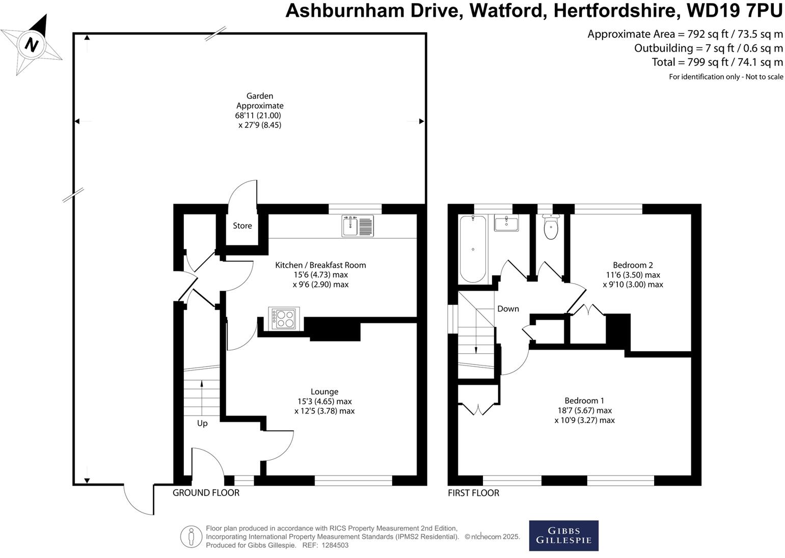 Ashburnham Drive, Watford, Hertfordshire floorplan
