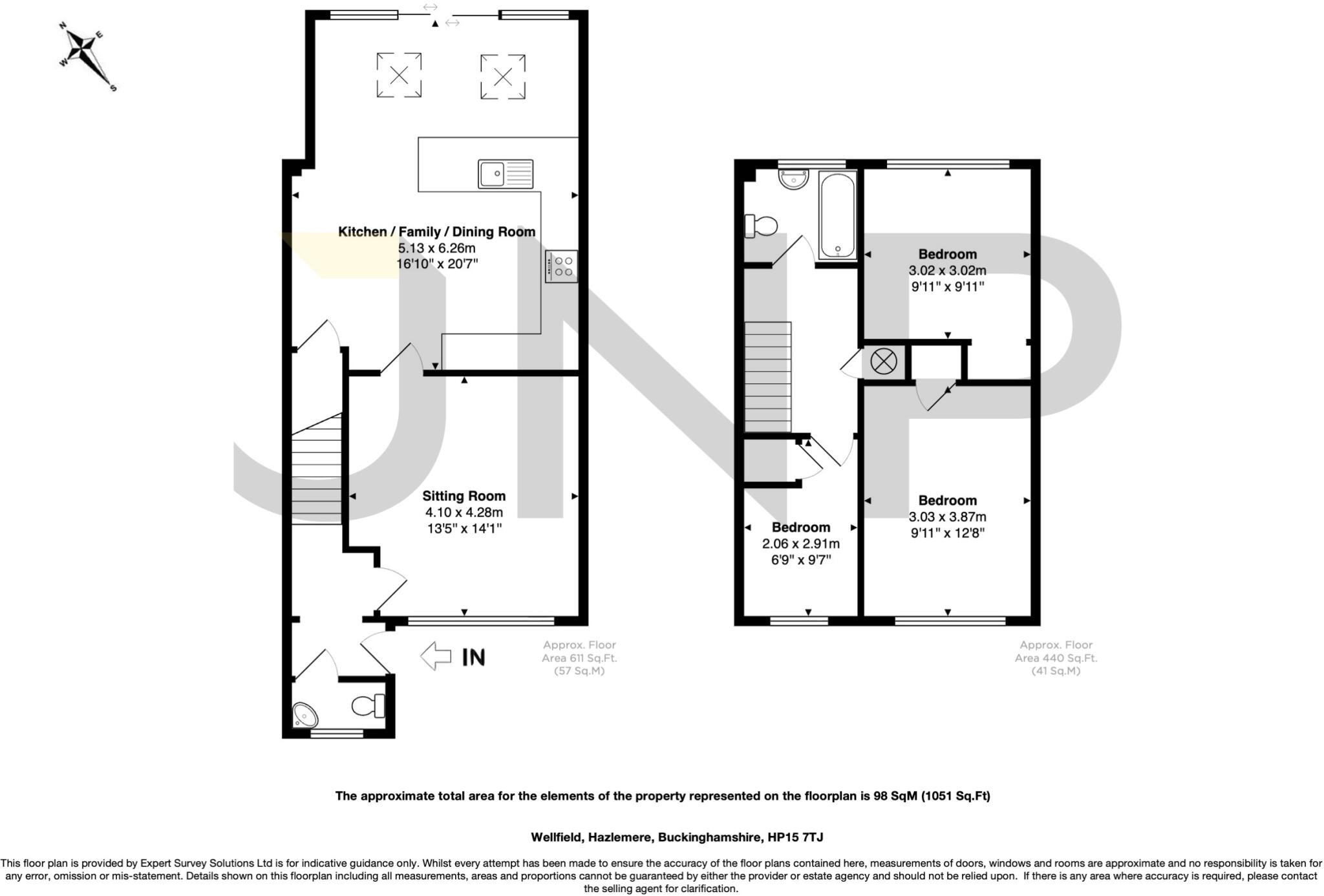 Wellfield, Hazlemere, High Wycombe, Bucks, HP15 floorplan