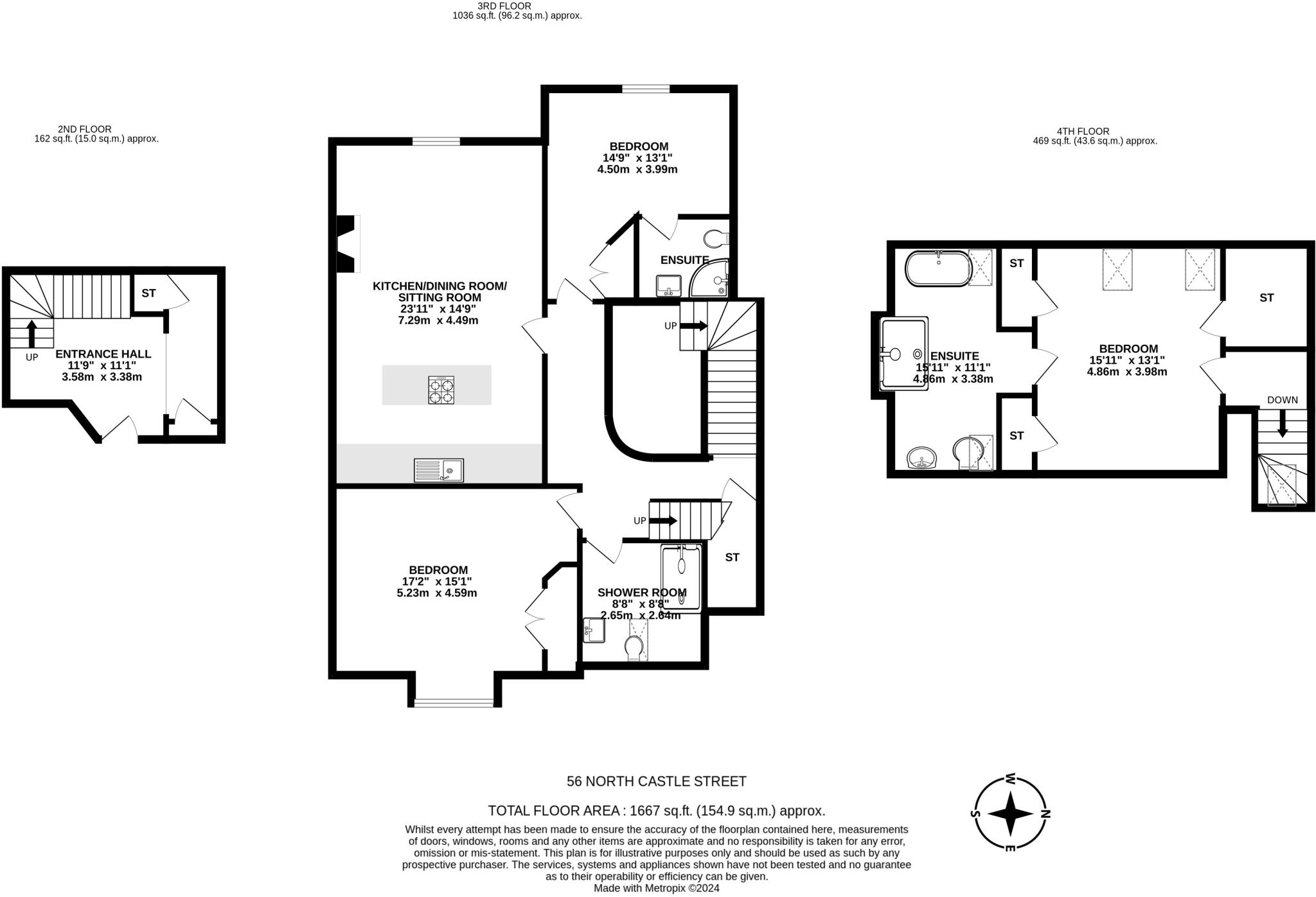 56/1 North Castle Street, New Town, Edinburgh, EH2 floorplan