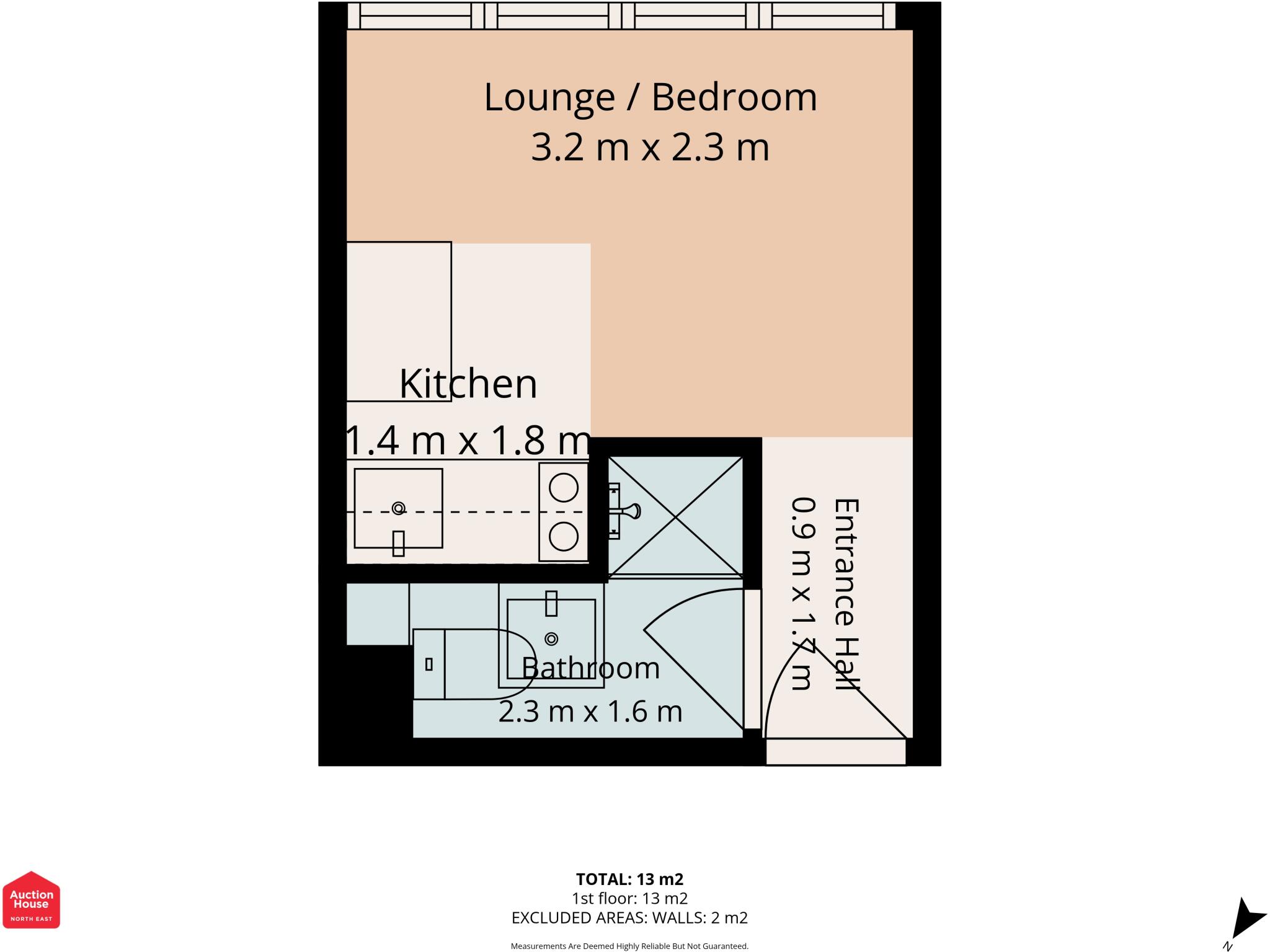 Apartment 412, Horizon House, Borough Road, Sunderland, Tyne and Wear SR1 1HR floorplan
