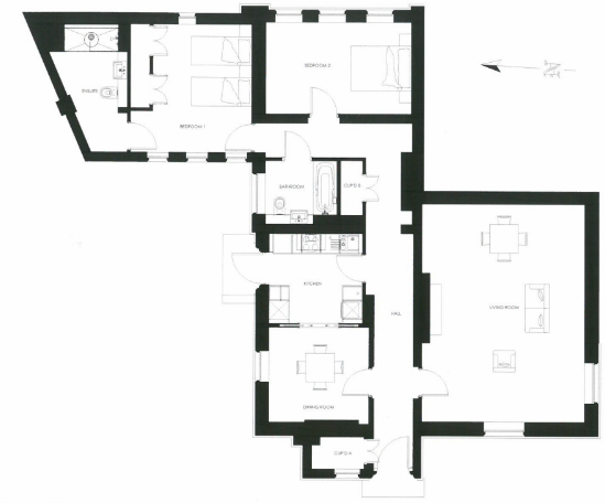 1 Claverdon House, Lillington Avenue, Leamington Spa, Warwickshire, CV32 floorplan