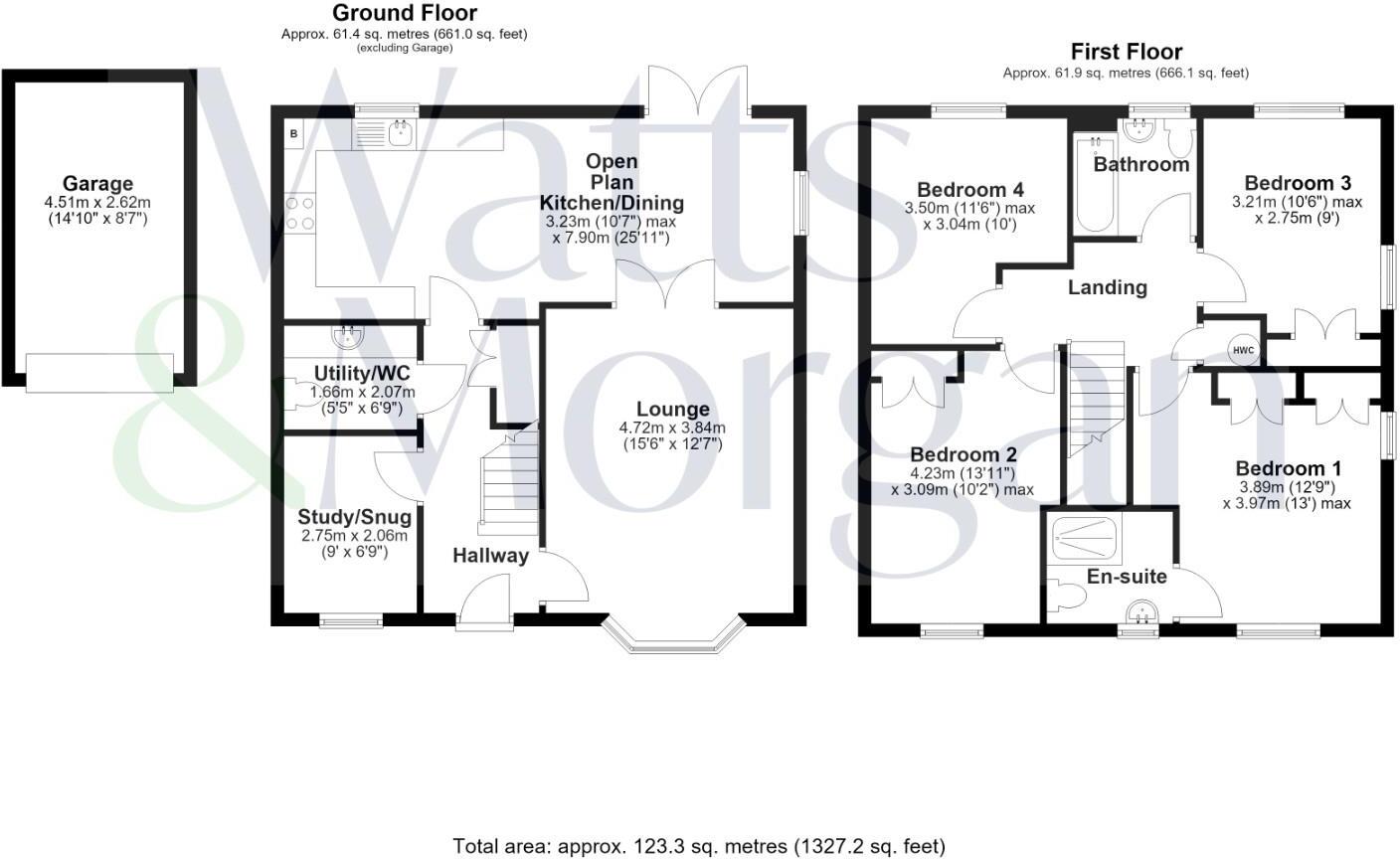 11 Fitzhamon Close, Cowbridge, Vale of Glamorgan, CF71 7GG floorplan